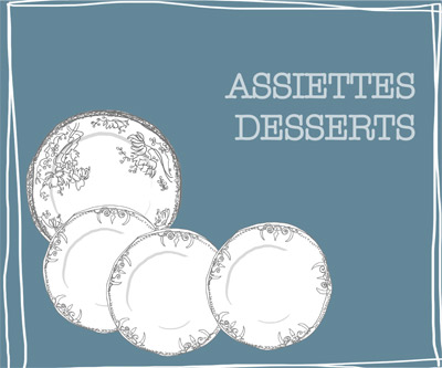 assiette dessert - vaisselle ancienne