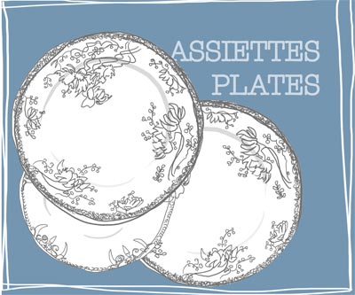 assiettes plates - location vaisselle ancienne revisite